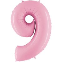 40" Grabo Pastel Pink Number 9 Supershape Balloons