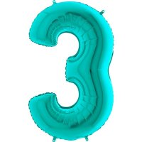 (image for) 40" Grabo Tiffany Number 3 Supershape Balloons