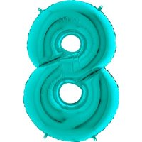 (image for) 40" Grabo Tiffany Number 8 Supershape Balloons