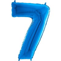 26" Grabo Blue Number 7 Shape Balloons