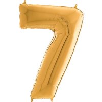 (image for) 26" Grabo Gold Number 7 Shape Balloons