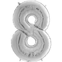 (image for) 26" Grabo Silver Number 8 Shape Balloons
