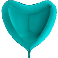 36" Grabo Tiffany Heart Shaped Foil Balloons