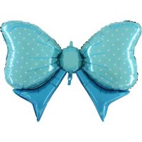 Blue Baby Boy Bow Supershape Balloons