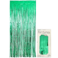 (image for) Metallic Green Foil Door Curtain