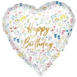 (image for) 18" Birthday Ditsy Floral Balloons