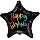 (image for) 18" ECO Happy Birthday Multicolour Star Foil Balloons