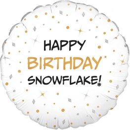 (image for) 18" Happy Birthday Snowflake Foil Balloons