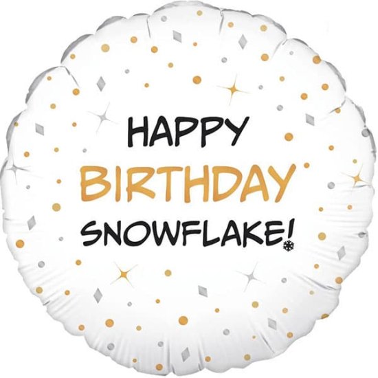 (image for) 18" Happy Birthday Snowflake Foil Balloons