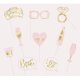 (image for) Pink & Gold Bachelorette Photo Props 10pk