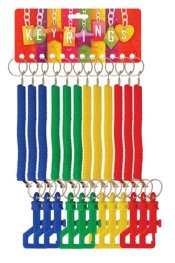 (image for) Spiral Coloured Keychain x12