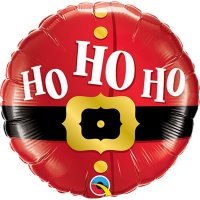 9" Ho Ho Ho Santa's Belt Air Fill Balloons