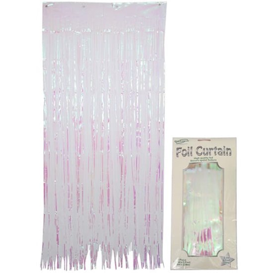 (image for) Metallic Iridescent Foil Door Curtain