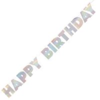 (image for) Iridescent Foil Happy Birthday Banner
