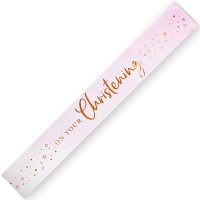 (image for) Pink On Your Christening Foil Banner