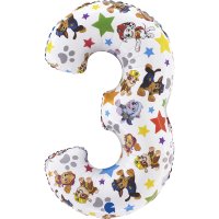 26" Paw patrol Age 3 Supershape Number Balloons