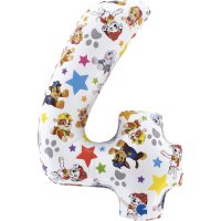 (image for) 26" Paw Patrol Age 4 Supershape Number Balloons