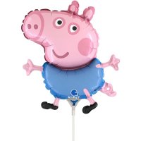 (image for) 14" Peppa Pig George Air Fill Mini Shape Balloons