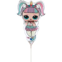 14" LOL Surprise Unicorn Air Fill Mini Shape Balloons