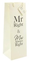 (image for) Mr Right And Mrs Always Right Bottle Gift Bag