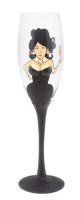 (image for) Black Glitter Champagne Glass