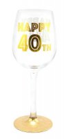 (image for) Gold Celebration 40th Wine Glass