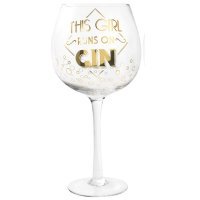 (image for) This Girl Runs On Gin Gold Glass