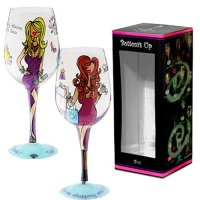 (image for) Id Rather Shopping Wine Glass