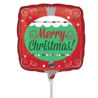 9" Merry Christmas Ornament Mini Shape Foil Balloons