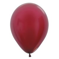 (image for) 12" Metallic Burgundy Latex Balloons 50pk