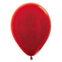 12" Metallic Red Latex Balloons 50pk