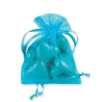 Turquoise Organza Bags x10