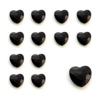 Black Heart Shaped Diamantes