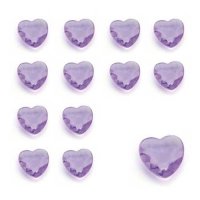Lilac Heart Shaped Diamantes