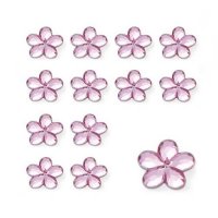 (image for) Pink Flower Shaped Diamantes