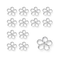 (image for) Silver Flower Shaped Diamantes
