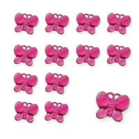 Cerise Butterfly Shaped Diamantes