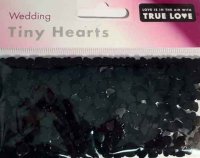 Black Foil Tiny Hearts Confetti