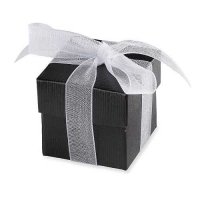 (image for) Black Favour Box With Lid x10