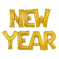 34" Oaktree New Year Gold Foil Letters Pack