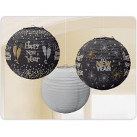 (image for) Happy New Year Printed Lanterns 3pk
