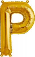 16" Letter P Gold Air Filled Balloons