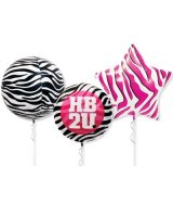 (image for) Zebra Birthday Balloon Bouquet