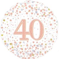 18" Sparkling Fizz 40th Birthday Foil Balloons