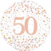 (image for) 18" Sparkling Fizz 50th Birthday Foil Balloons