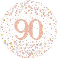 18" Sparkling Fizz 90th Birthday Foil Balloons