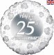 (image for) 18" Happy 25th Anniversary Foil Balloons