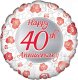 (image for) 18" Happy 40th Ruby Anniversary Foil Balloons