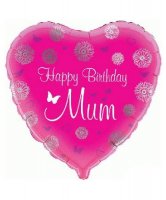 18" Happy Birthday Mum Foil Balloons