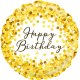 (image for) 18" Happy Birthday Gold Sparkle Foil Balloons